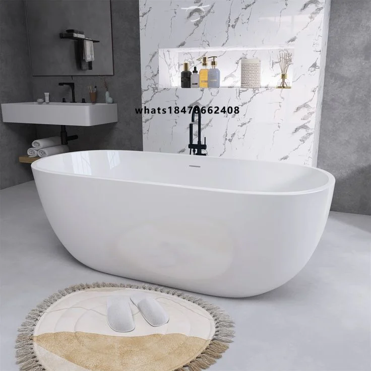 Wiselink Luxury Modern Indoor Bad Free Stand Alone Bathtub Bath Tub Bathroom Freestanding Alone Soaking Bathtubs