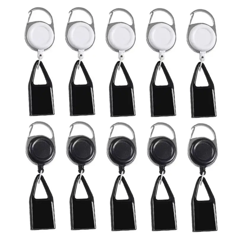 A04G-10Pcs Silicone Lighter Holder Sleeve Clip Lighter Protective Cover Smoking Accessories Parts With Retractable Keychain