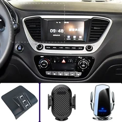 Supporto per telefono da auto per Hyundai Accent Solaris 2016-2020 supporti per telefoni cellulari ricarica Wireless per auto accessori speciali per Base fissa