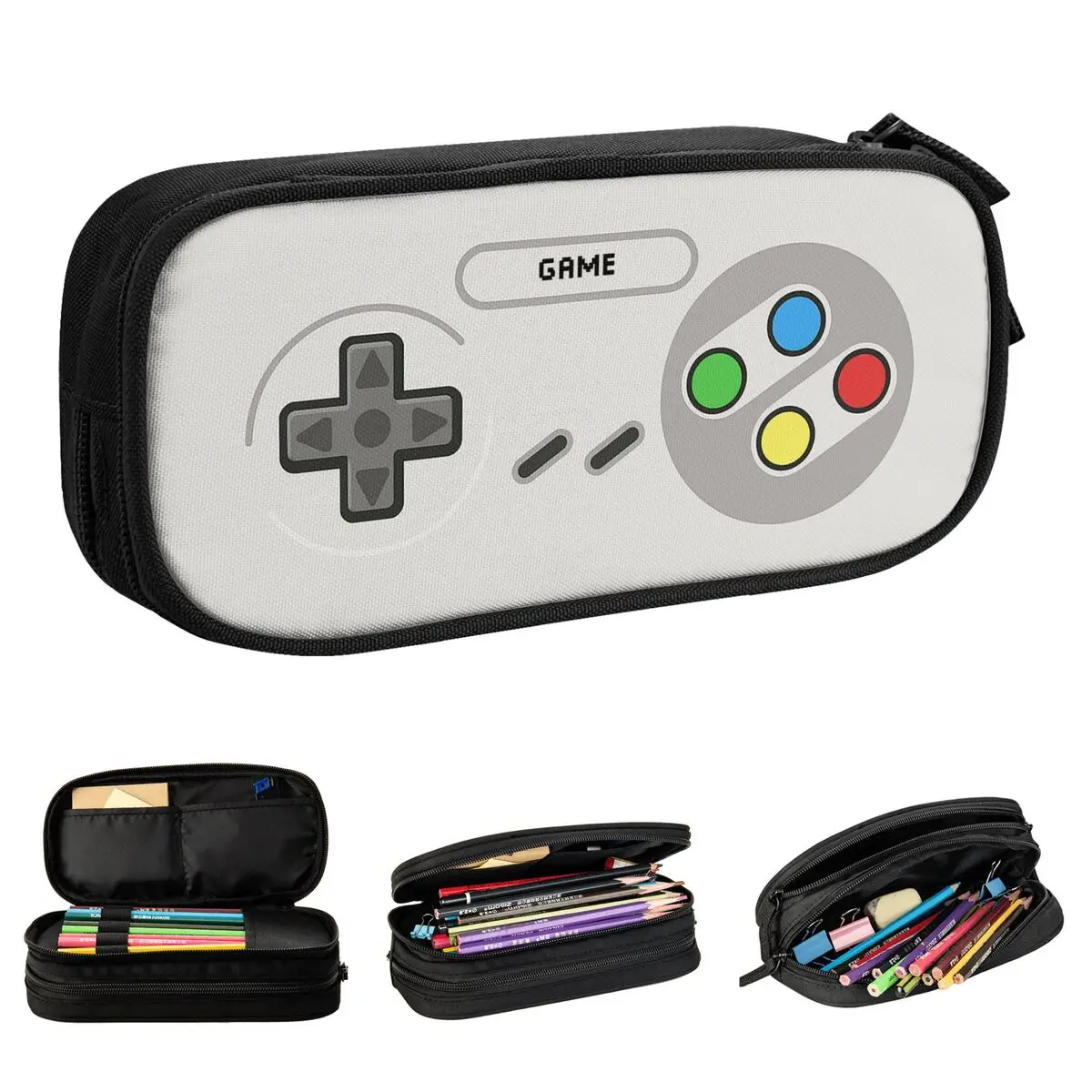 Videospiel-Player Gaming-Controller Federmäppchen Stiftbox Taschen für Mädchen Jungen Große Kapazität Büro Kosmetik Federmäppchen