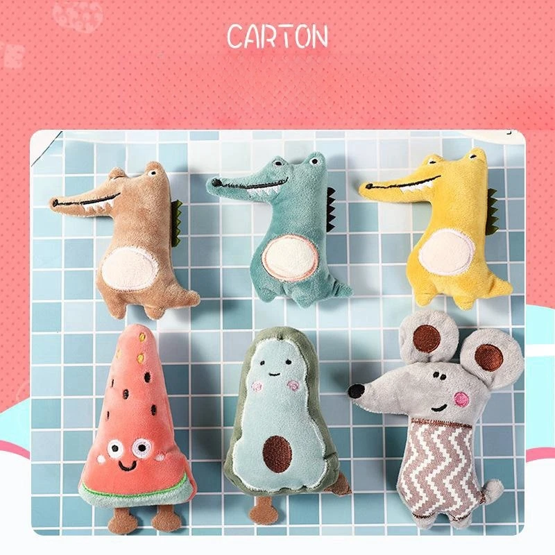 Pet Toys Cartoon Cute Bite Resistant Plush Toy Pet Chew Toy for Cats Dogs Pet Interactive Supplies Pet Partner Puppy Accessories