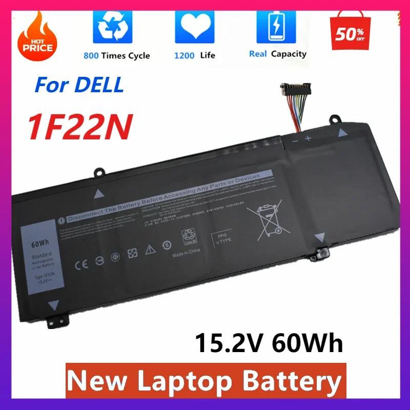 

Новая батарея для ноутбуков DELL 2018 Orion M15 M17 R1 P82F P40E P79F P37E Inspiron G5 5590 G7 7590 7790, 15.2В, 60Втч