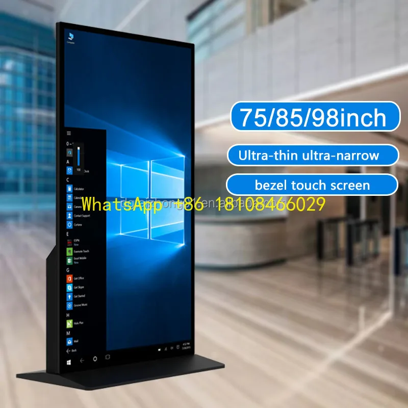 

Full Color Indoor Interactive High Definition LCD Advertising Vertical stand poster kiosk display touch screen smart