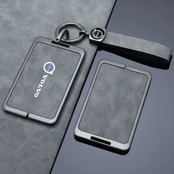 Leather Car Smart NFC Card Key Case Cover Shell Holder Keychain Bag For Volvo EM90 EX30 2024 Polestar Key Protection Accessories