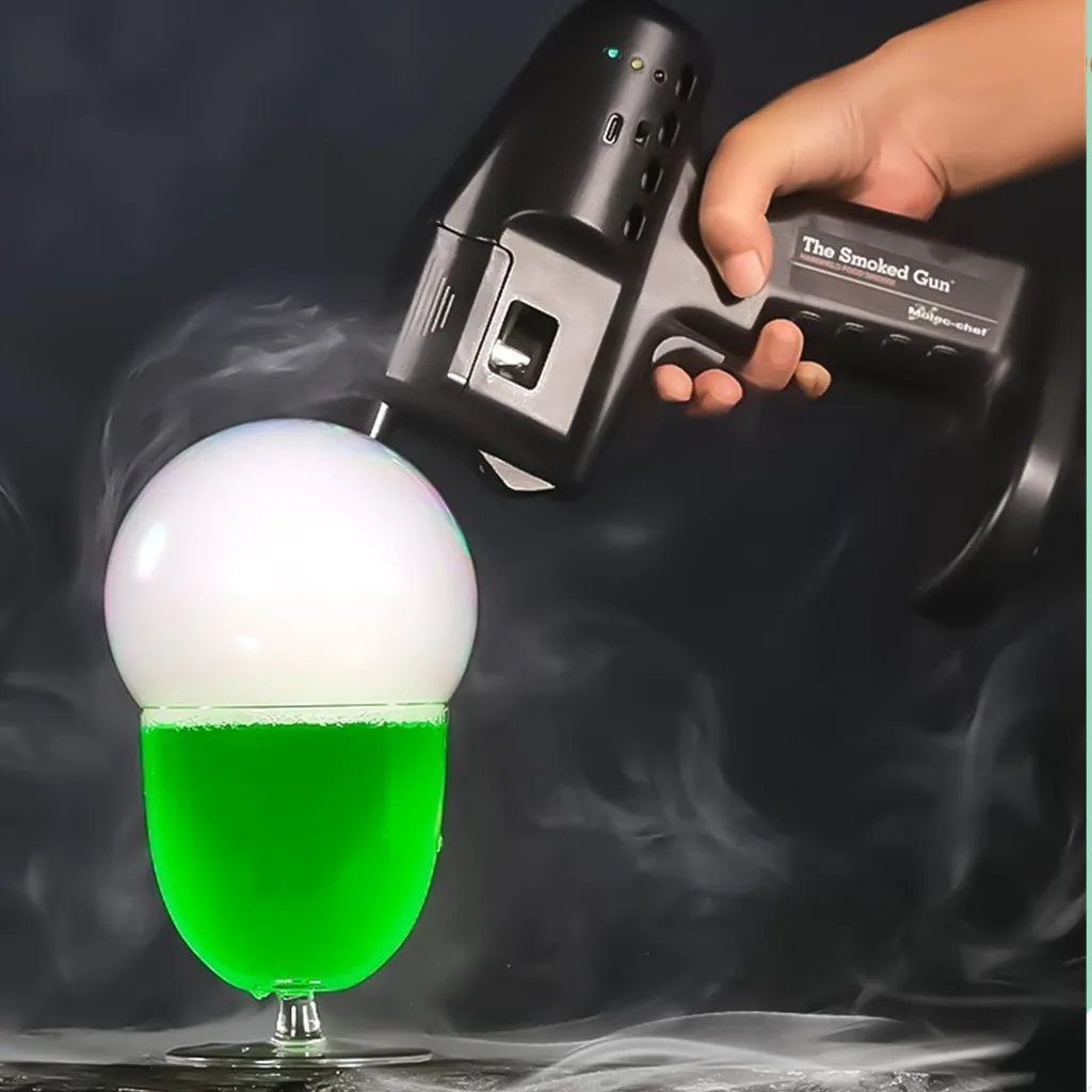 Smoke Gun for Cocktails Flavor Blaster for Whiskey Bartender Smoked Food Cold Smoke Infuser How to Use Cocktail Gun for Bubble