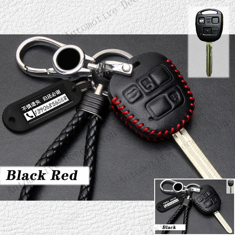 Z+ Genuine Leather Car Remote Smart Key Fob Case Cover Holder For Toyota For Lexus