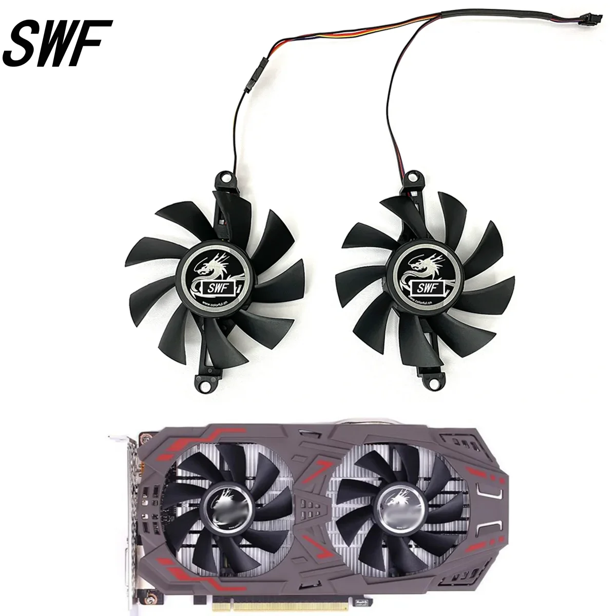 

75MM P106-100 Cooling Fan For Colorful GTX 960 950 1060 1050Ti GTX960 GTX950 GTX1060 iGame GAMING Video Graphics card Fan