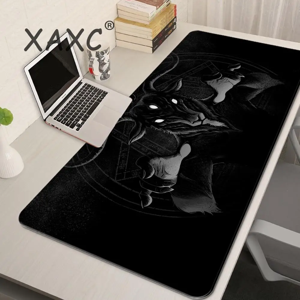 

Black And White Mouse Pad Large PC Demon Gamer Cabinet Keyboard Rug XXL Terror Devil Mousepad Laptop Anime Satan Gaming Desk Mat