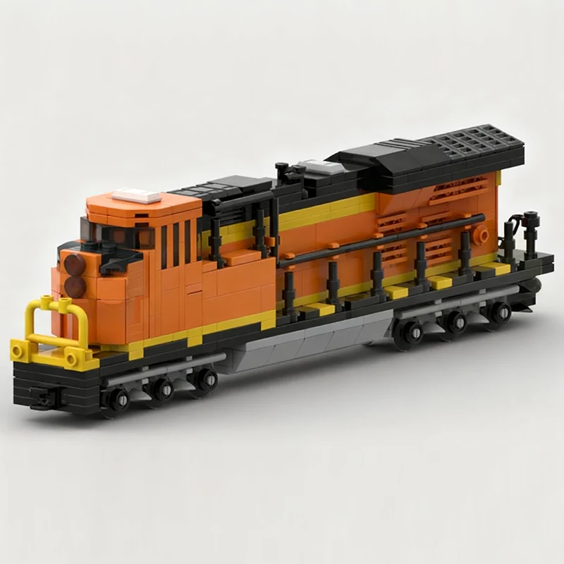 シティカーモデル MOC ビルディングブロック ES44DC ディーゼル機関車列車モジュラーテクノロジーギフトホリデーアセンブル子供のおもちゃスーツ