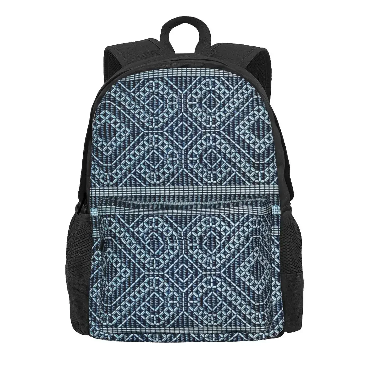 Coptic Pattern Design Blue Backpacks Boys Girls Bookbag Students School Bags Cartoon Kids Rucksack Laptop Rucksack Shoulder Bag