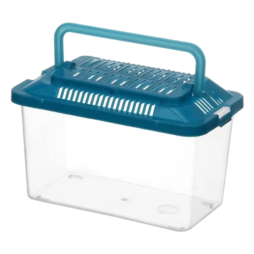 

Plastic Handheld Fish Tank 15x9x11cm Transparent Turtle Box Pet Hamster Transport Container Portable Aquarium for Betta