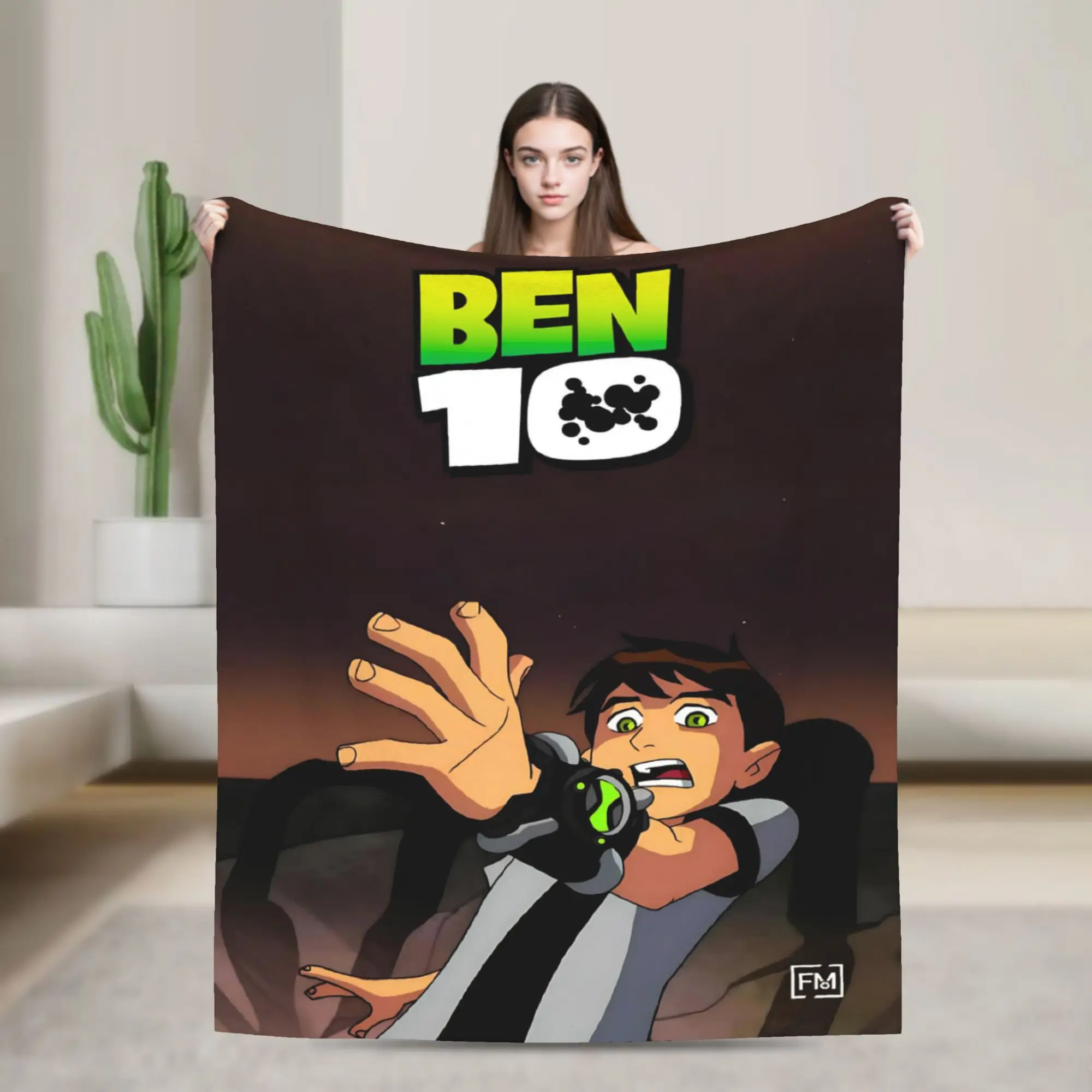 Relax Ben 10 Anime Blanket Stuff Bedding Decorative  Throw Blanket Super Warm Velvet for Car
