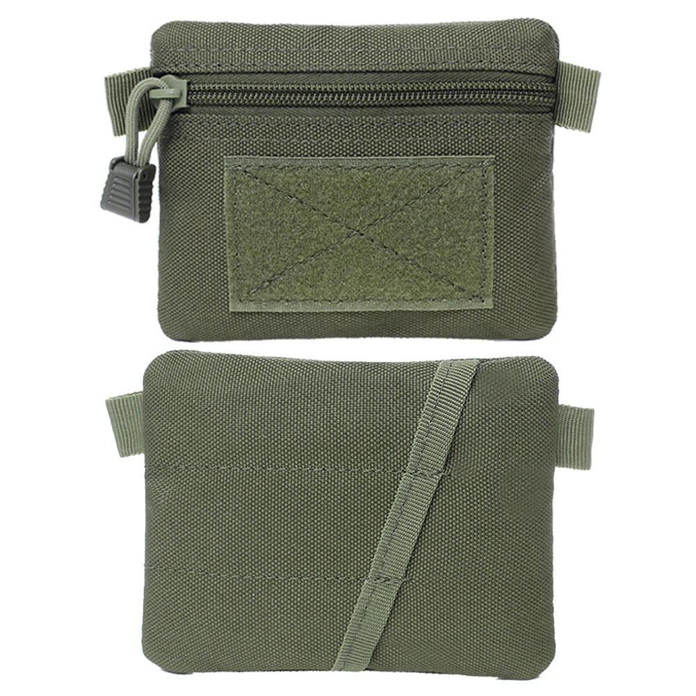 Portamonete Portamonete da campeggio esterno resistente all'usura Portafoglio Molle EDC Marsupio da viaggio portatile impermeabile con cerniera