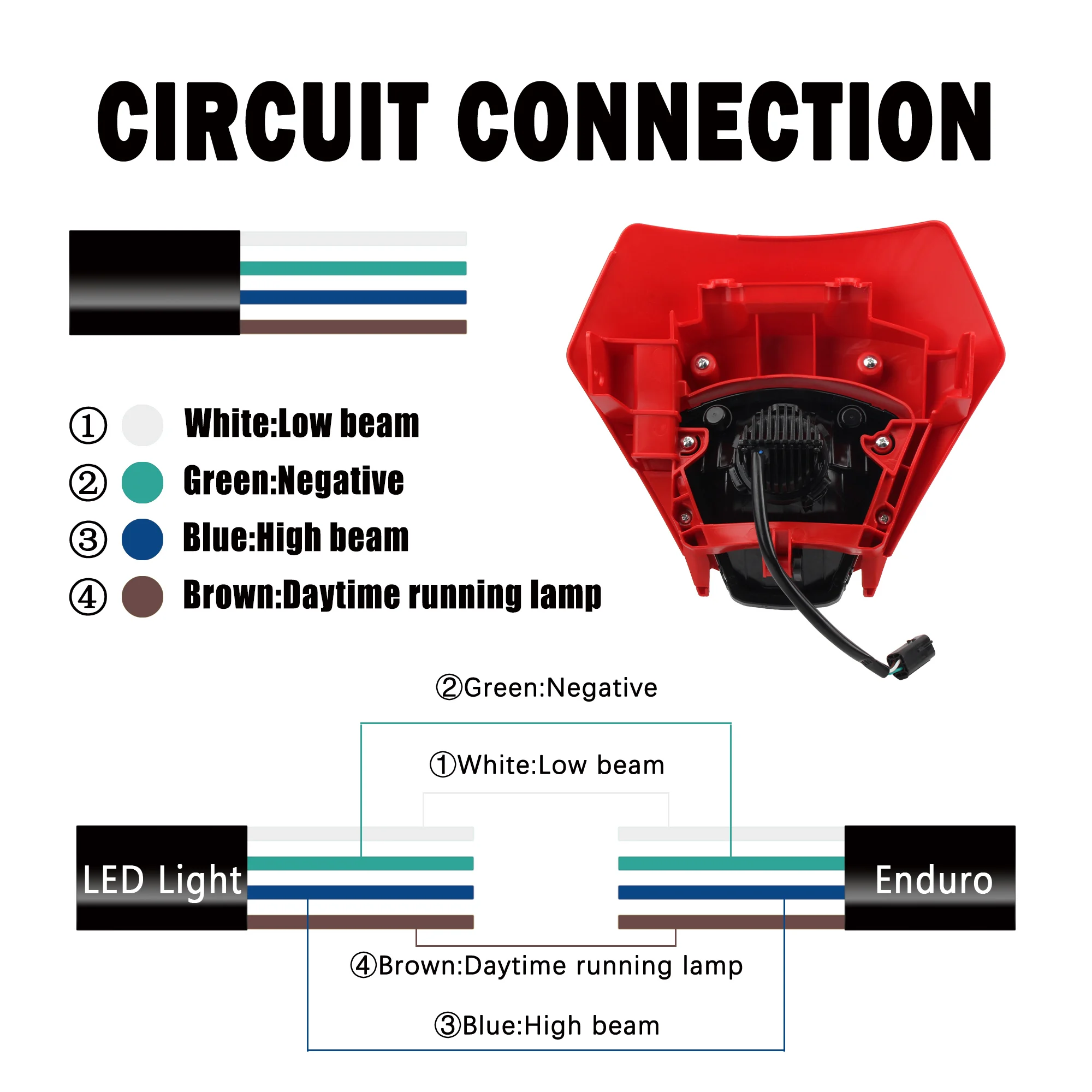 Motorcycle LED HeadLights For GASGAS EX EC 300 350F 400F 450F 500F SM700 2024 2025 Accesorios Dirt Bike Supermoto Enduro