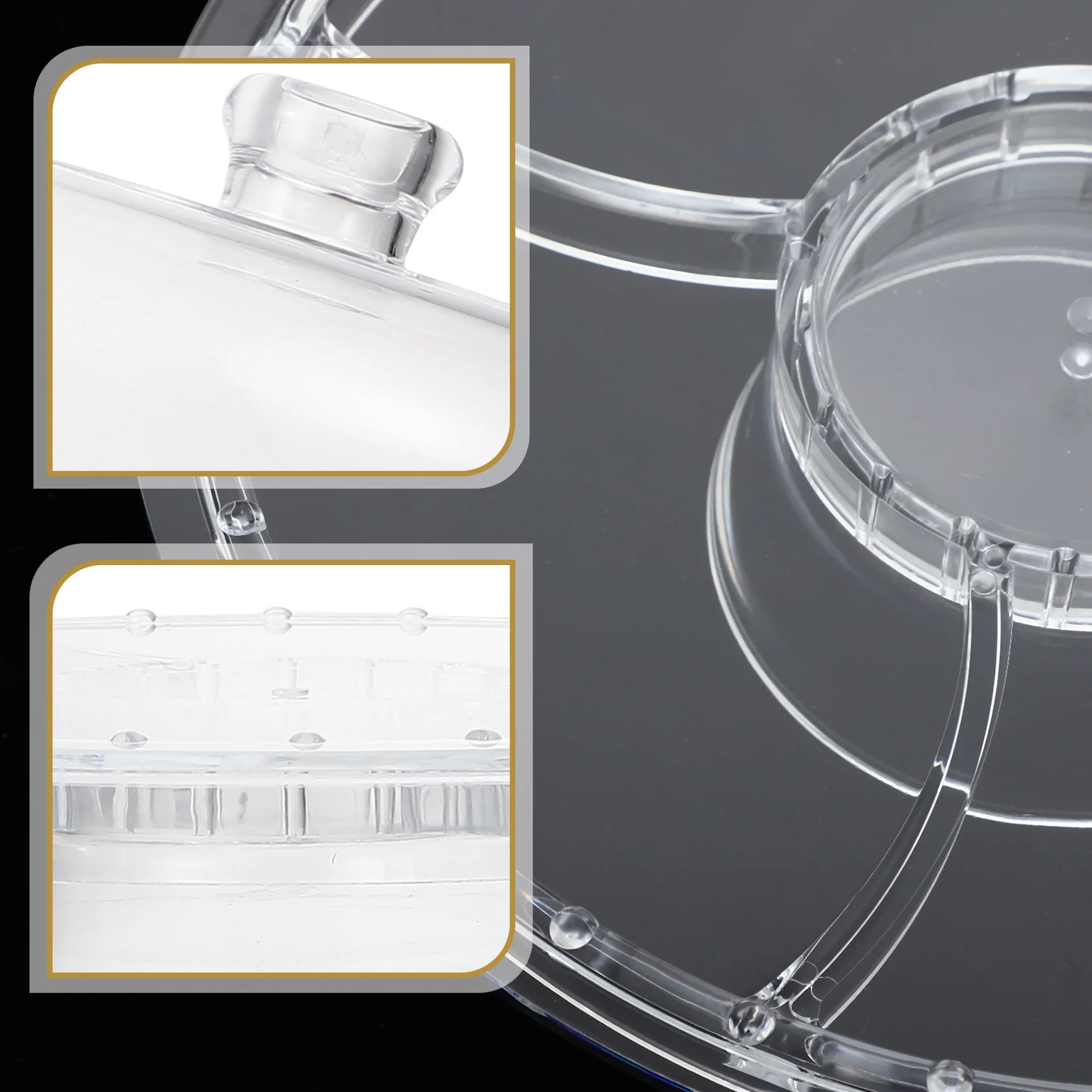 

1 Set Acrylic Cake Stand Base Designed Food Storage Tray Dessert Serving For Wedding Party Fruit Plate Multi-Use Snack Display