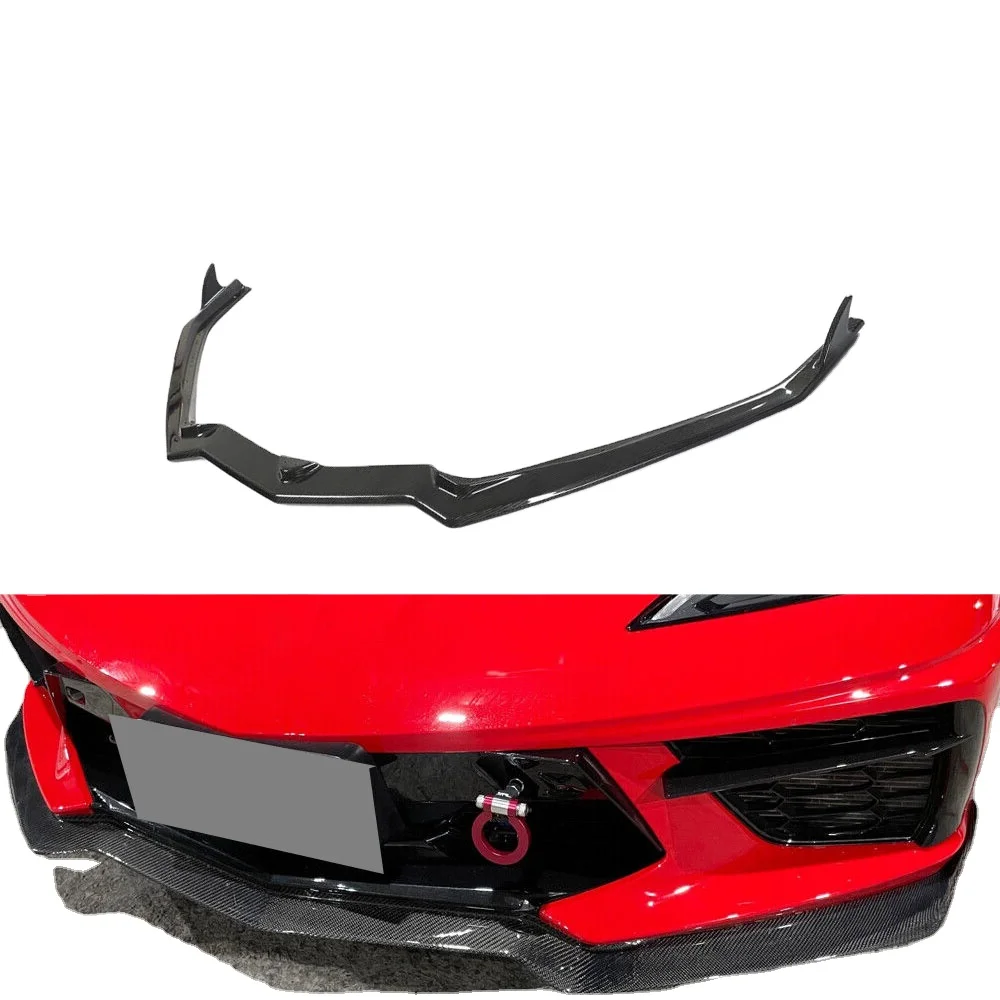 

Real Carbon Front Bumper Splitter Lip Spoiler for Chevrolet Corvette Stingray C8 2020 2021