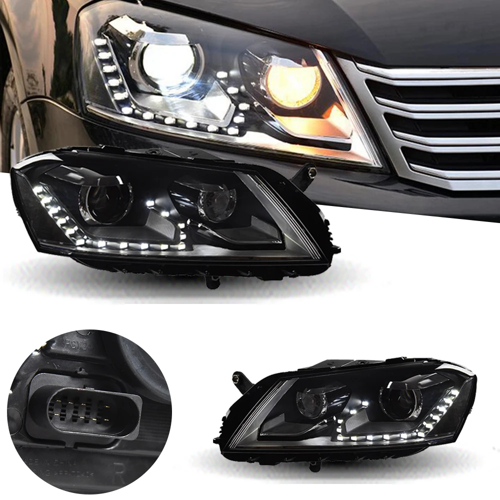 Car Styling Headlights for VW Passat B7 Europe LED Headlight 2012-2016 Head Lamp DRL Signal Projector Lens Auto Accessories