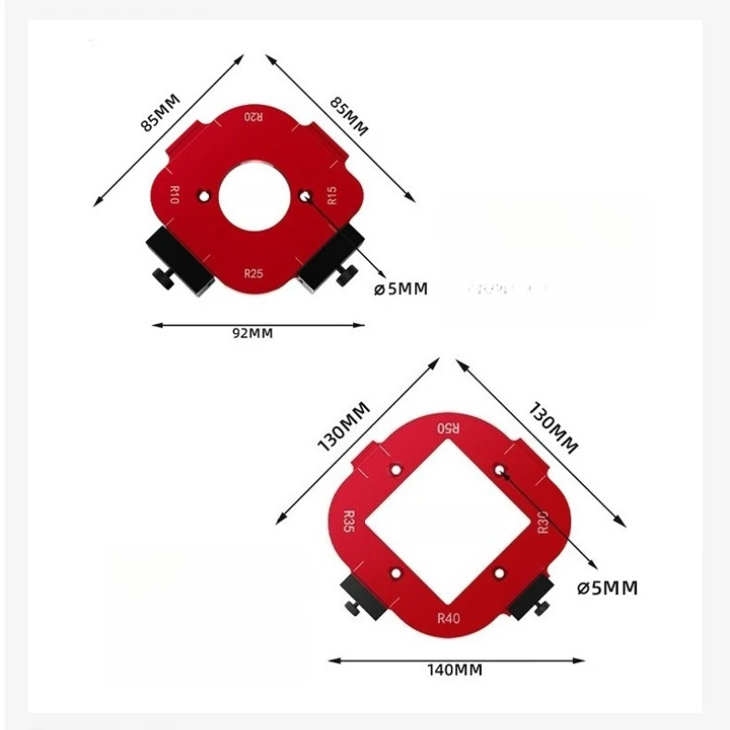 1pc Woodworking Rounded Corner Positioning Mold Model Wardrobe Corner Trimmer Mold Hand Tool R Arc Template