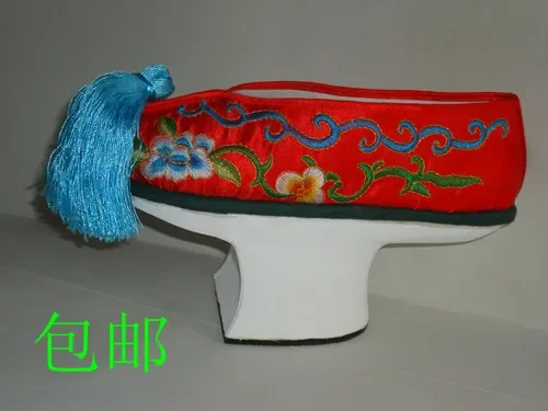 Maceta antigua Zhen Huan Chuan Cos, zapatos con rejilla inferior para maceta, zapatos con bandera inferior de madera de herradura