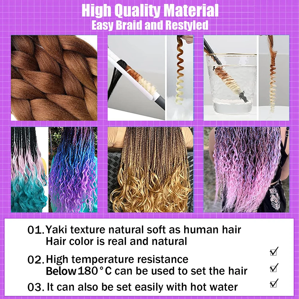 จัมโบ้ถักเปียผมสีOmbreผสมถักเปียผมKanekalonสังเคราะห์ผม3ชิ้นสายรุ้งสีส่วนขยายเทศกาลดนตรี