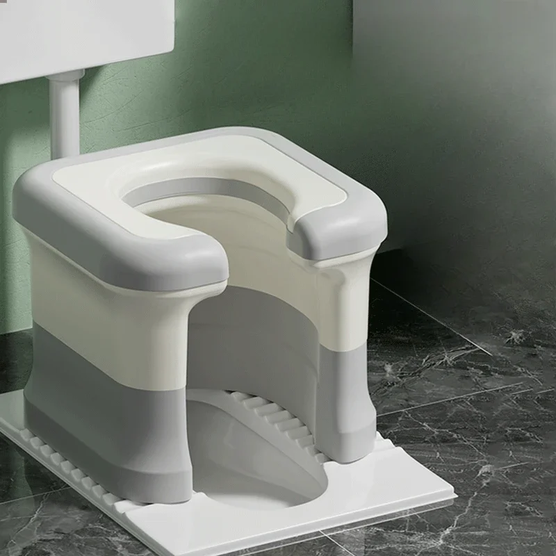 

Anti slip thickened toilet stool in the bathroom Squatting toilet to sitting toilet, elderly, children, household toilet chair