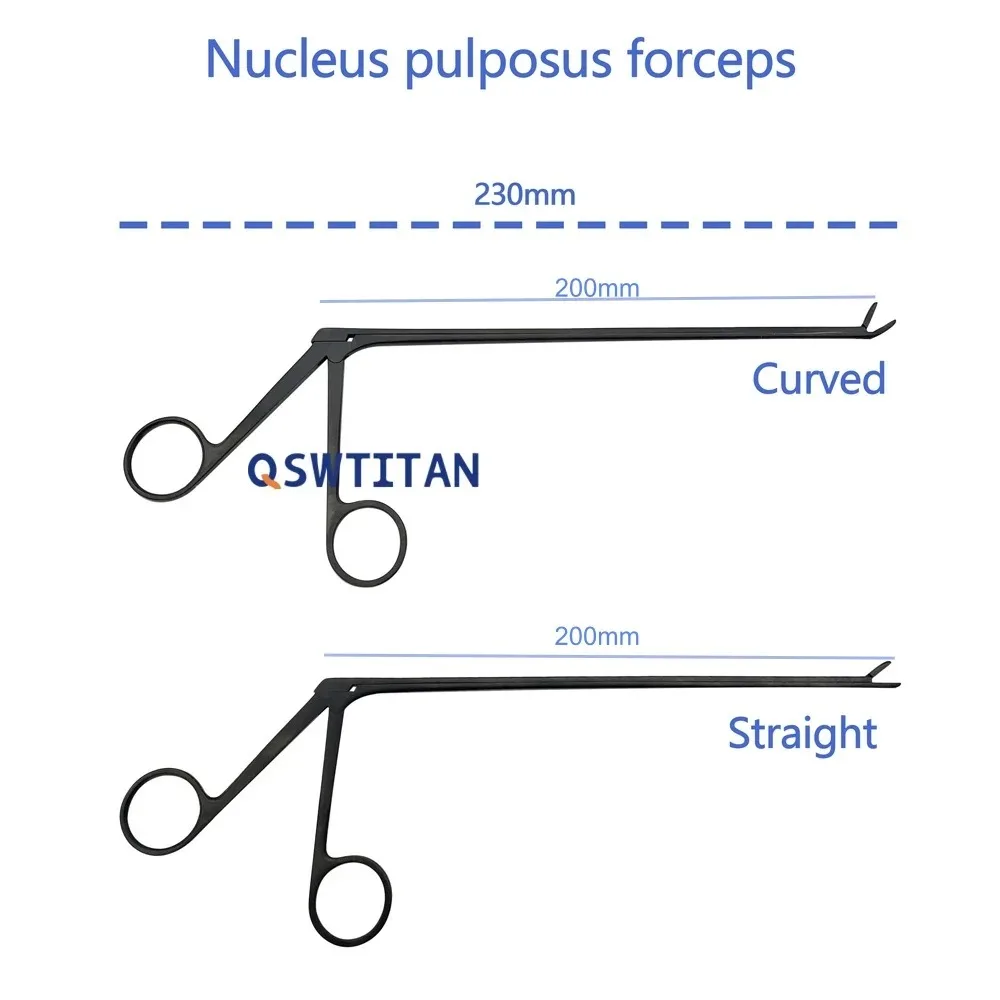 Finger Ring Nucleus Pulposus Forceps Straight Curved Bone Clamps Black Orthopedic Spinal Surgical Instruments