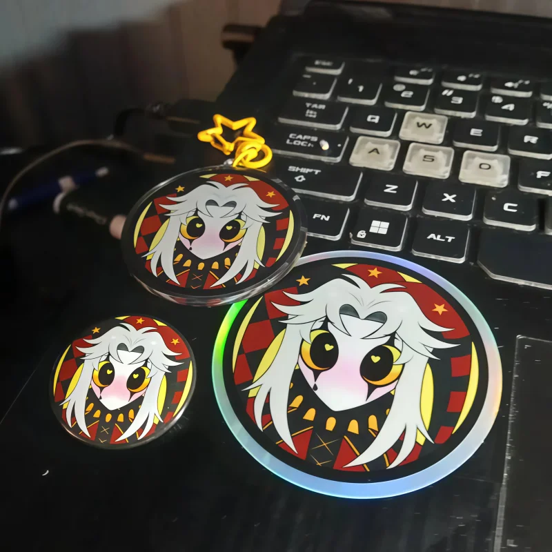 Cute Pierrot Clown Anime Merch - Button Badge Blank review and price