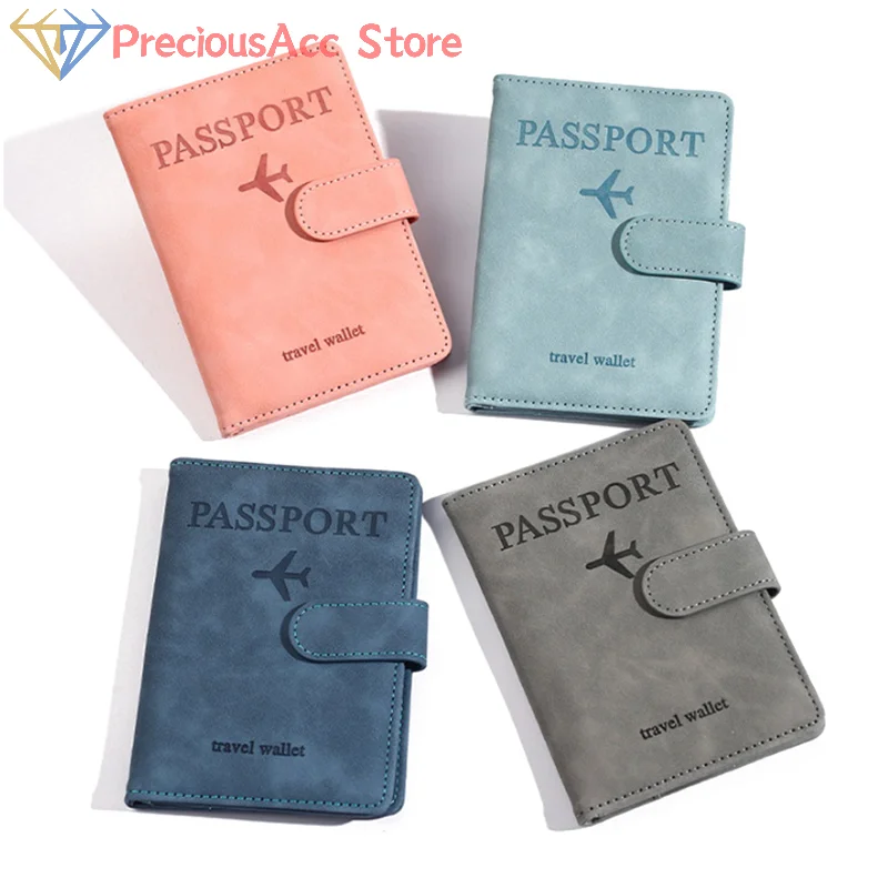 Antimagnetic&Anti-theft Passport Holder Covers Case Travel Credit Card Wallet Leather Passport Book For Women/Men Passport Cover