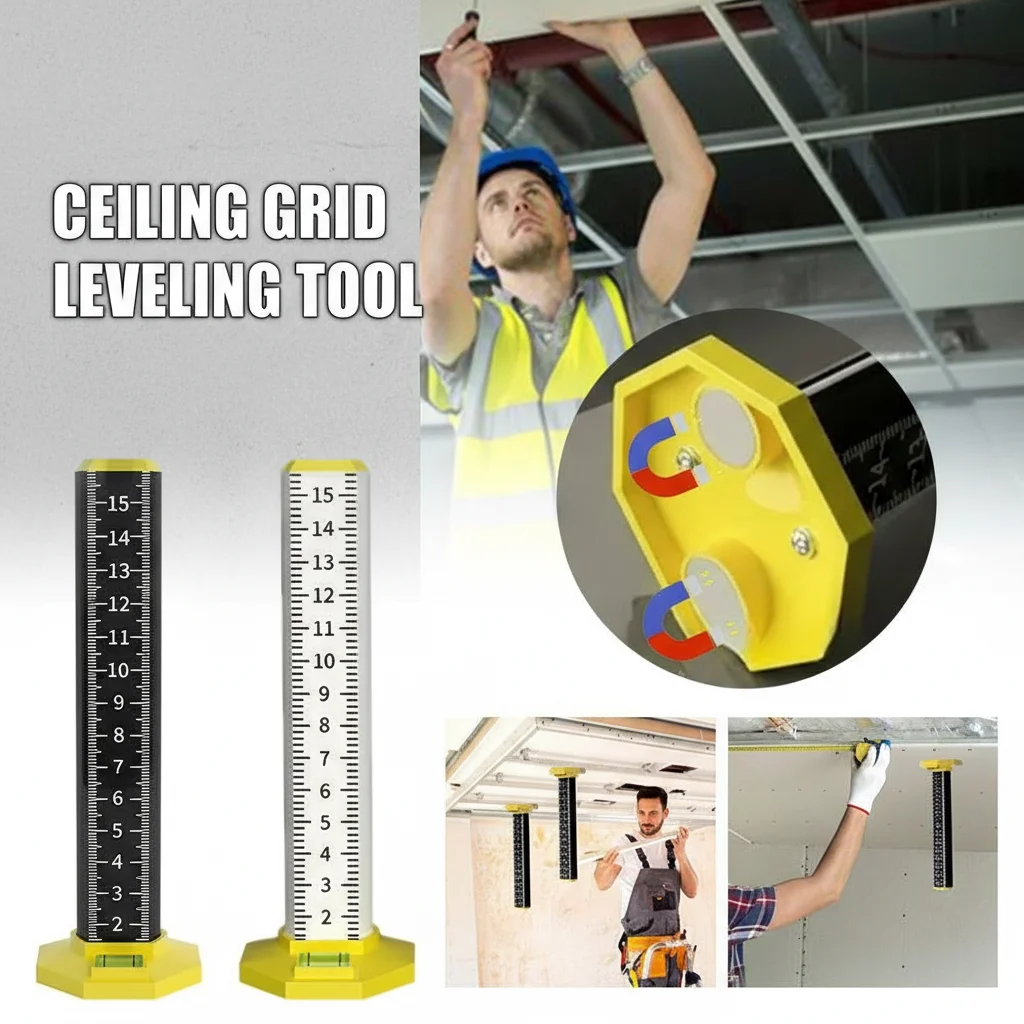 Regla de Posicionamiento Ligera de Alta Precisión para Nivelación de Azulejos de Techo y Piso, Regla Igualadora para Colocación de Azulejos