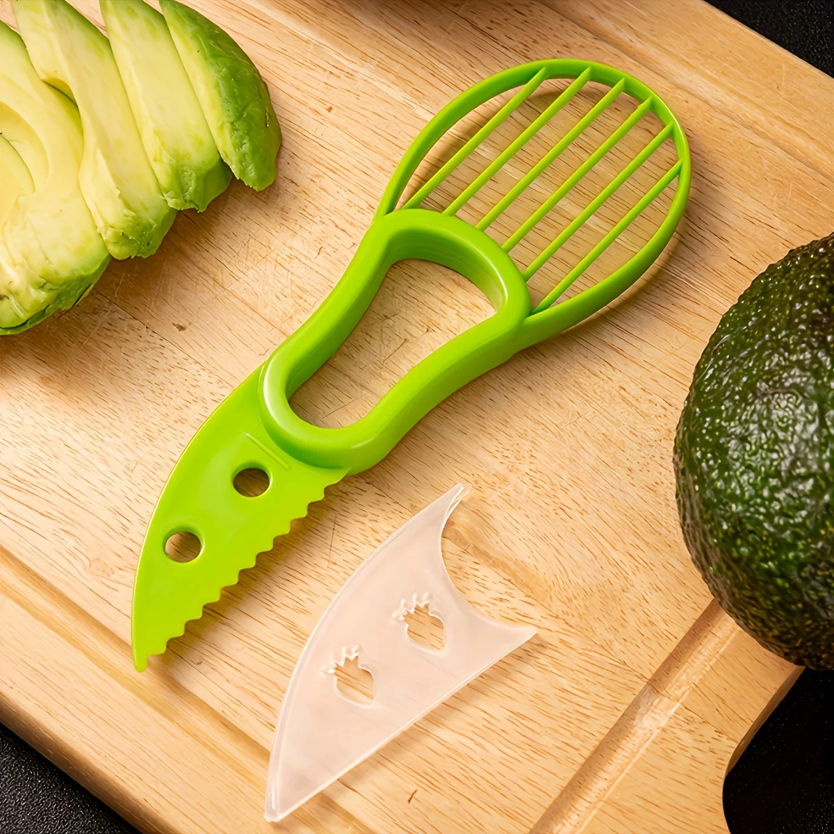 Avocado Slicer Pitter Tool Multifunctional 2 In 1 Fruit Cutter Peeler Food Grade PP Core Remover Portable Kitchen Gadgets