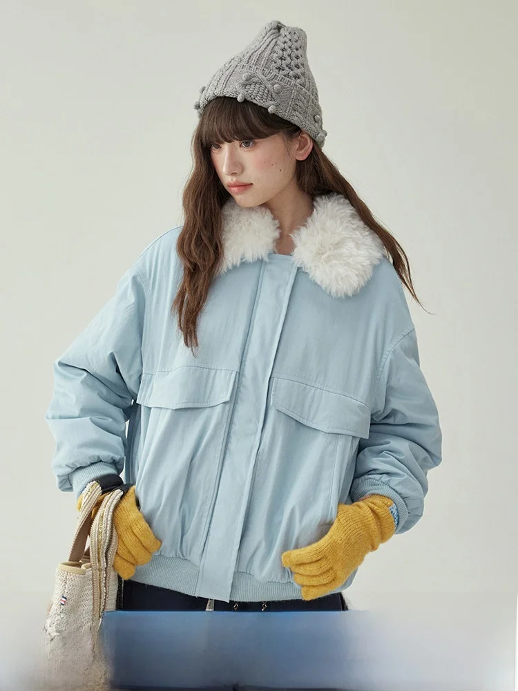 

Куртка с отстегивающимся меховым воротником AMUU Original North Island, из смесового хлопка и нейлона, свободного кроя, модная, зимняя, новая модель