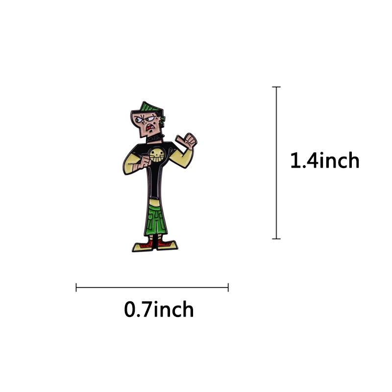 Total X Drama Island Camper Duncan Enamel Pin Cartoon Badge Brooches