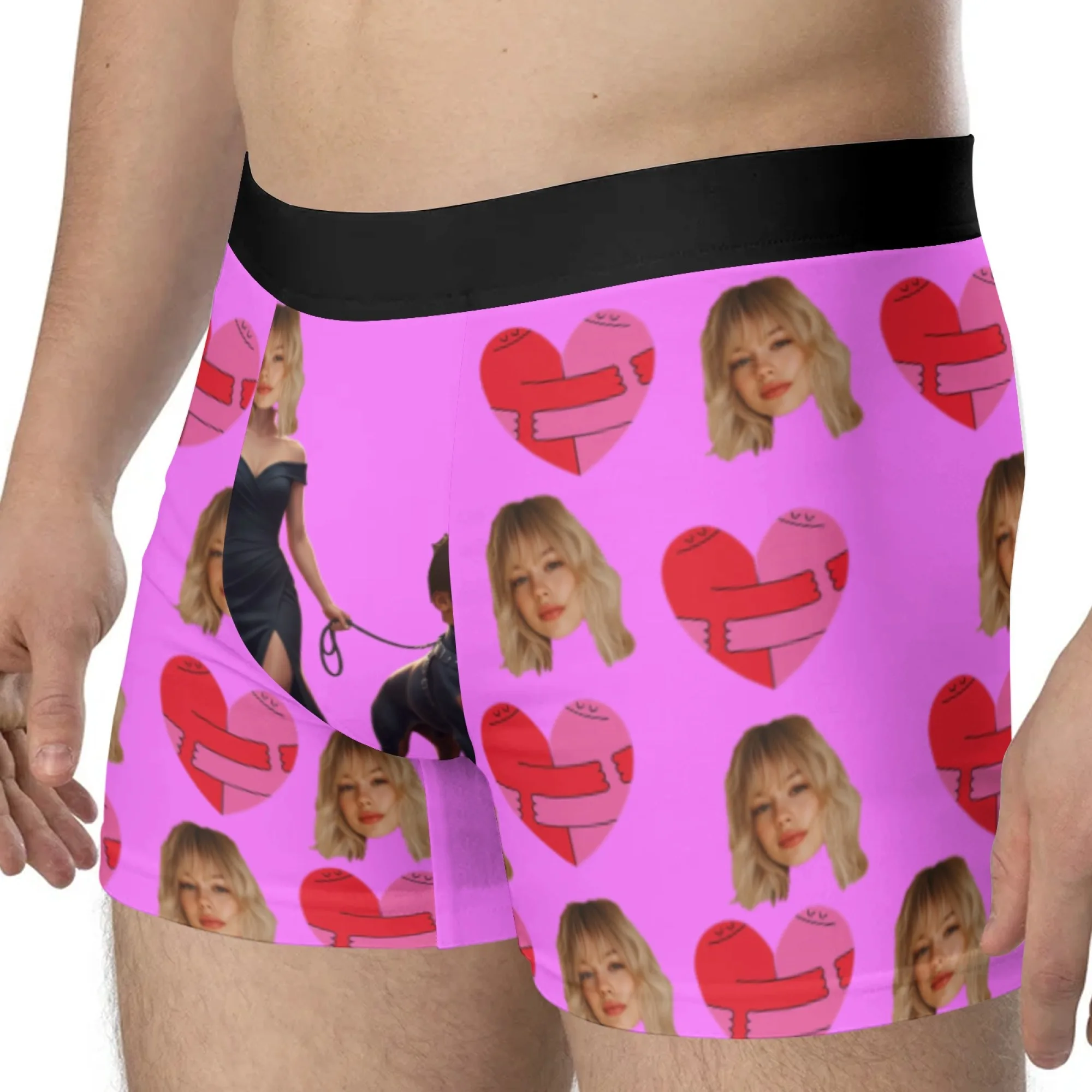 Personalized Face Photo Underwear Custom Boxer Briefs Custom Men Valentine's Day Gift For Husband Anniversary Gift for Dad view 3