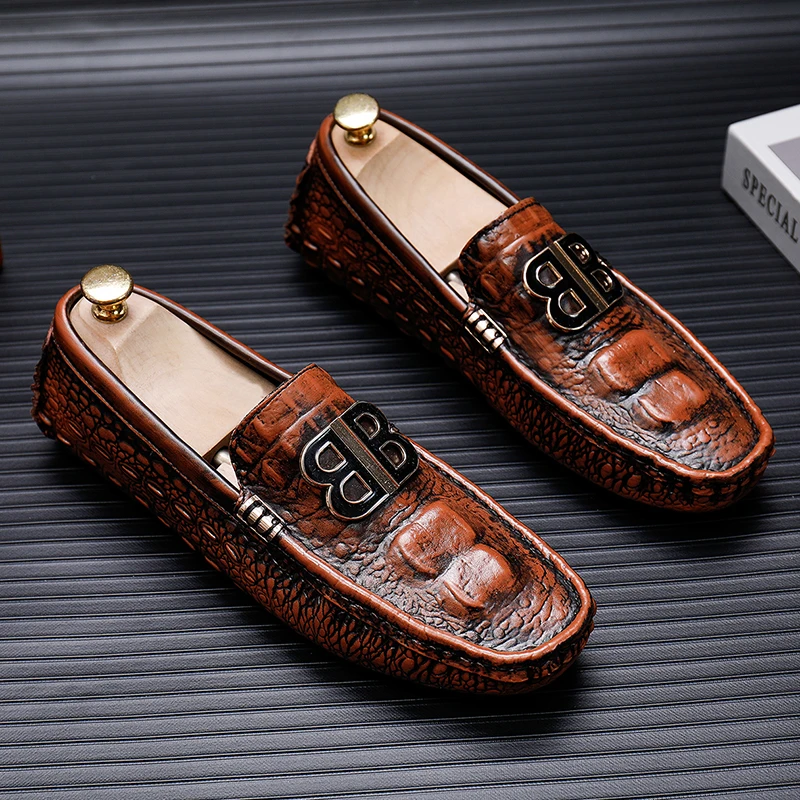 Loafers Men Men\'s Moccasins Slip-ons Casual Leather Luxury Shoes Designer Fashion Mocassin Homme Mocasines Hombre Autumn Loafer