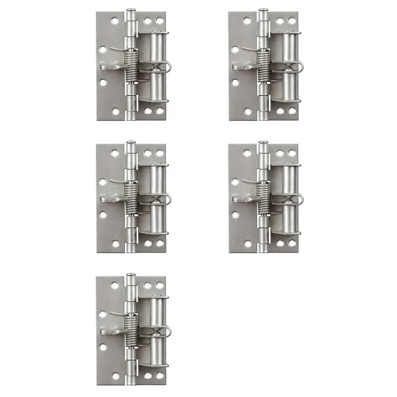 Premium-5X Automatic Door Closer Hinges For Cabinet Wardrobe Multi-Function Detachable Spring Hinges Silver