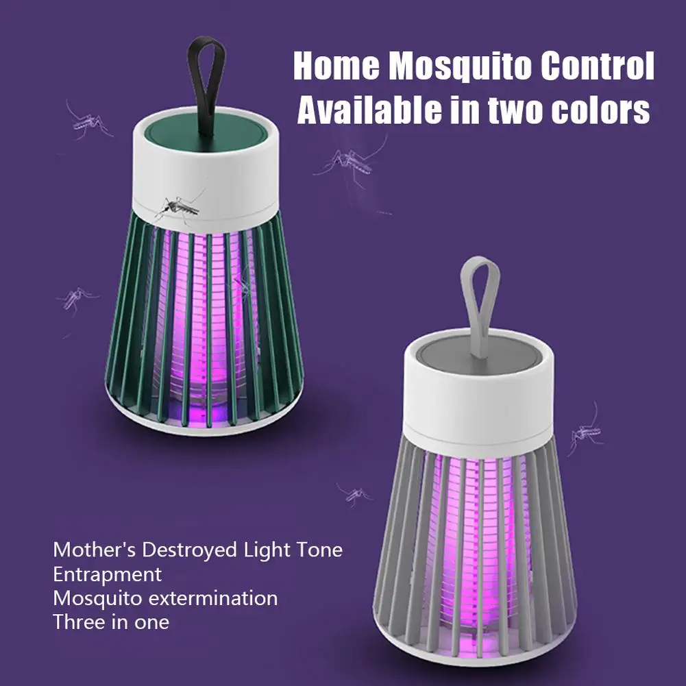 Lâmpada Portátil Elétrica UV Mata Mosquitos e Insetos, Armadilha USB Anti-Mosquito para Quarto, Acampamento ao Ar Livre, Vespas e Mosquitos