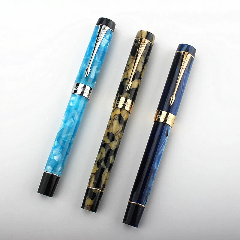 

New Jinhao 100 Centennial Resin Fountain Pen Nib Fine 18KGP Golden Clip Business Office Gift Pen For Graduate Business Office