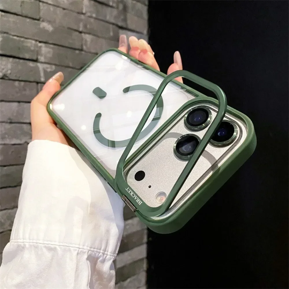 Luxuriöse Halterung Magnetische Hülle für iPhone 18 Pro 17 16 15 14 13 12 11 18 Pro Max mit Magsafe Glaslinsen-Schutz Rückseitenabdeckung – Detail 8