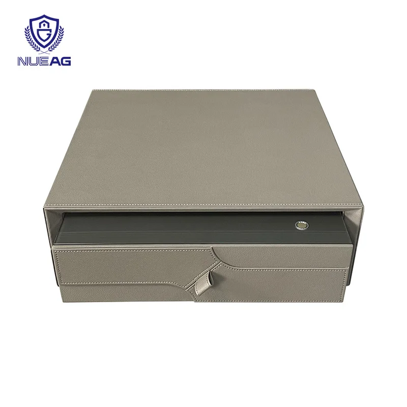 custom.All-Steel Fingerprint Password Flip Storage Box Anti-Theft Household Office Car Safe