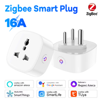 Tuya Zigbee South Africa Plug Smart Plug 16A20A BSD56 Power Monitor Zigbee Hub Required Group Control Alexa Google Voice Control