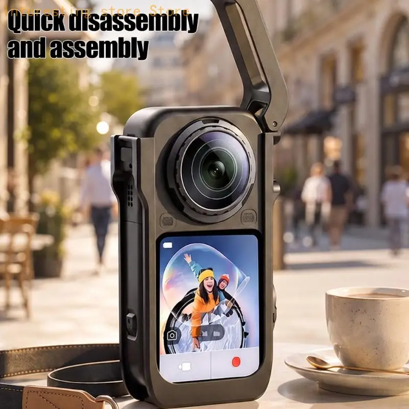 Kamera-Schutzkäfig mit offenem Rahmen für Cycling Vlogs und Handheld-Nutzung 55KC – Detail 7