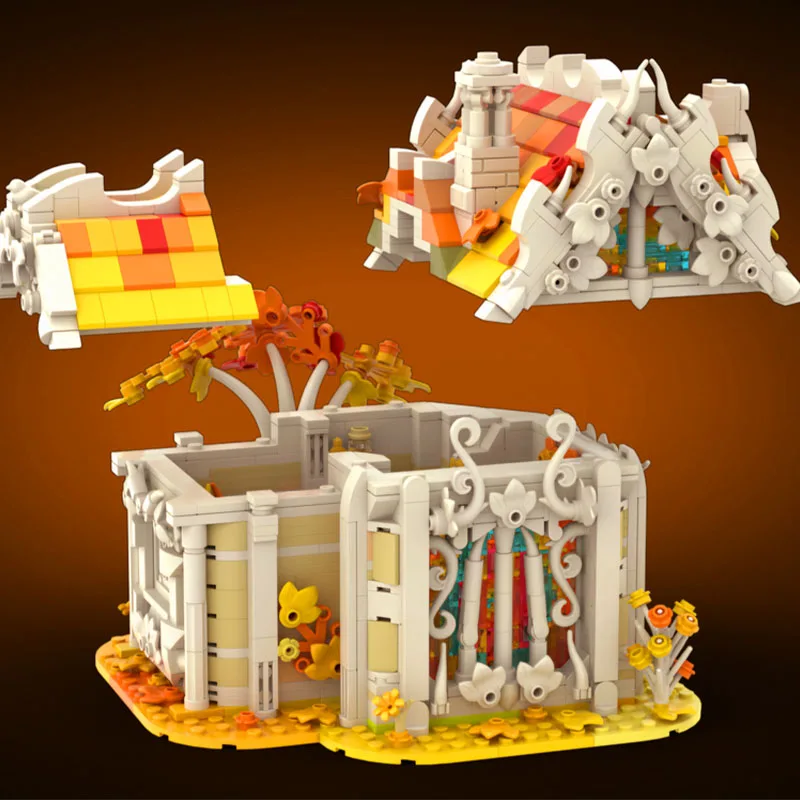 1559 pçs moc outono birchhouser cloud9 castelo da casa arquitetura modular blocos de construção educativos diy brinquedos presente