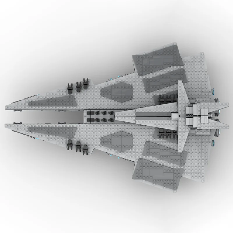 1714 elementów MOC Midi Harrower-Class Dreadnaught Sci-Fi Statek Wojenny Kosmiczny Model do Restauracji Detali DIY Klocki Zabawka Prezent