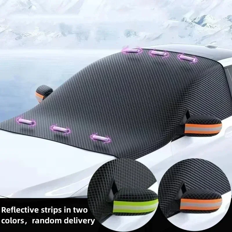 Auto-Windschutzscheiben-Schneeschutz-Abdeckung, Außenzubehör für Autos, Schutz vor Eisbildung an der Vorderseite, Schneeschild – Detail 1