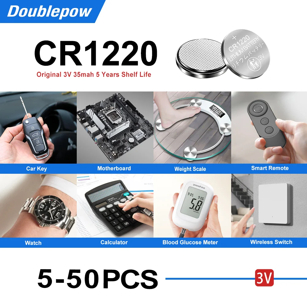 5-50PCS CR1220 3V B…