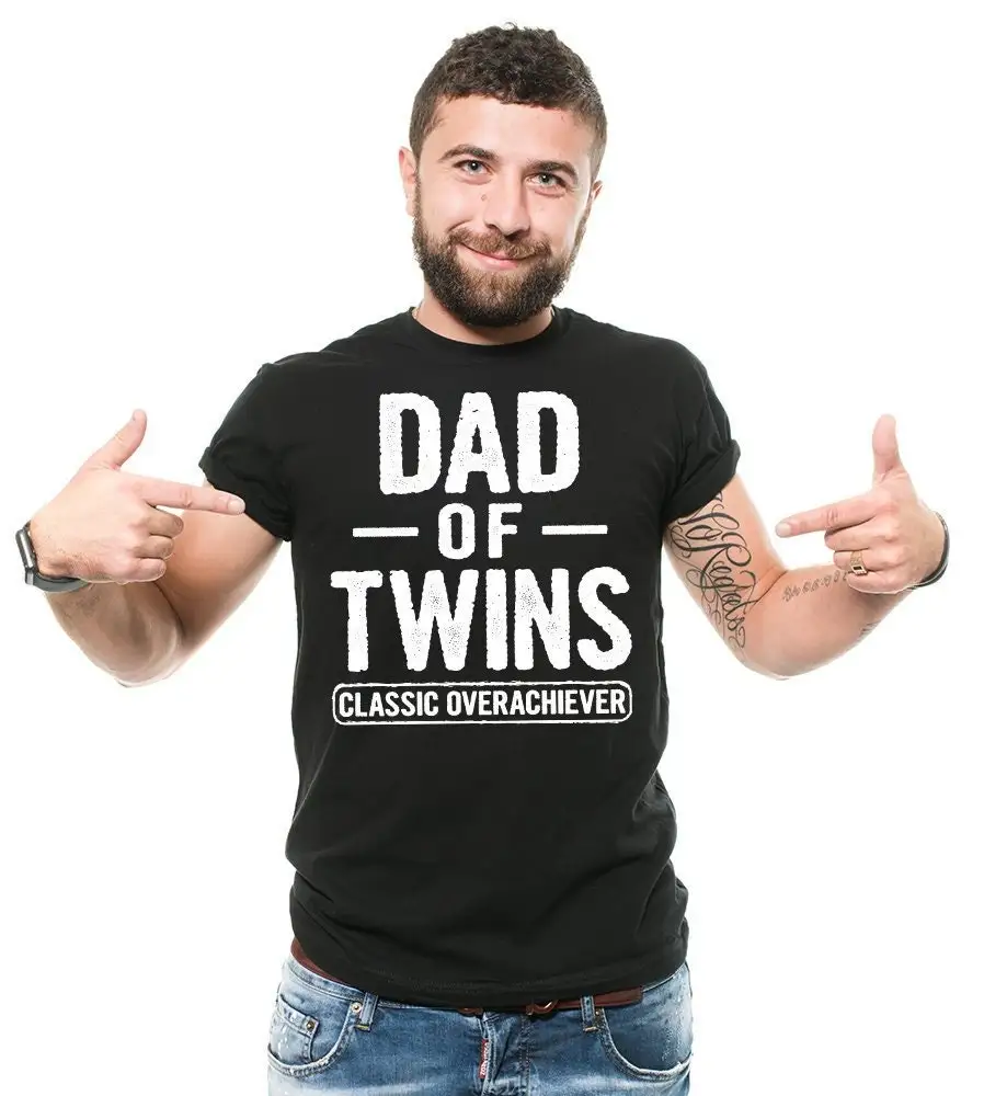 Dad Maternity T Shirt Funny Of Twins Baby Father'S Day