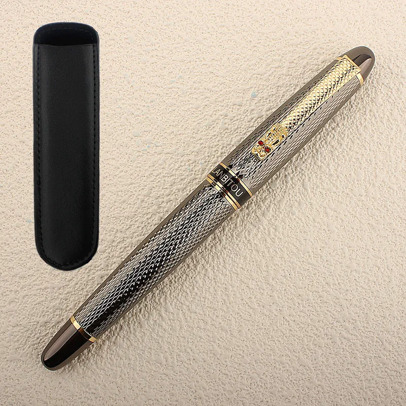 

Luxury Metal Fountain Pen Black 0.38 0.5mm 1.0mm Nib Write Office School Nibs Dragon Gold Clip Gift Pens for Writing