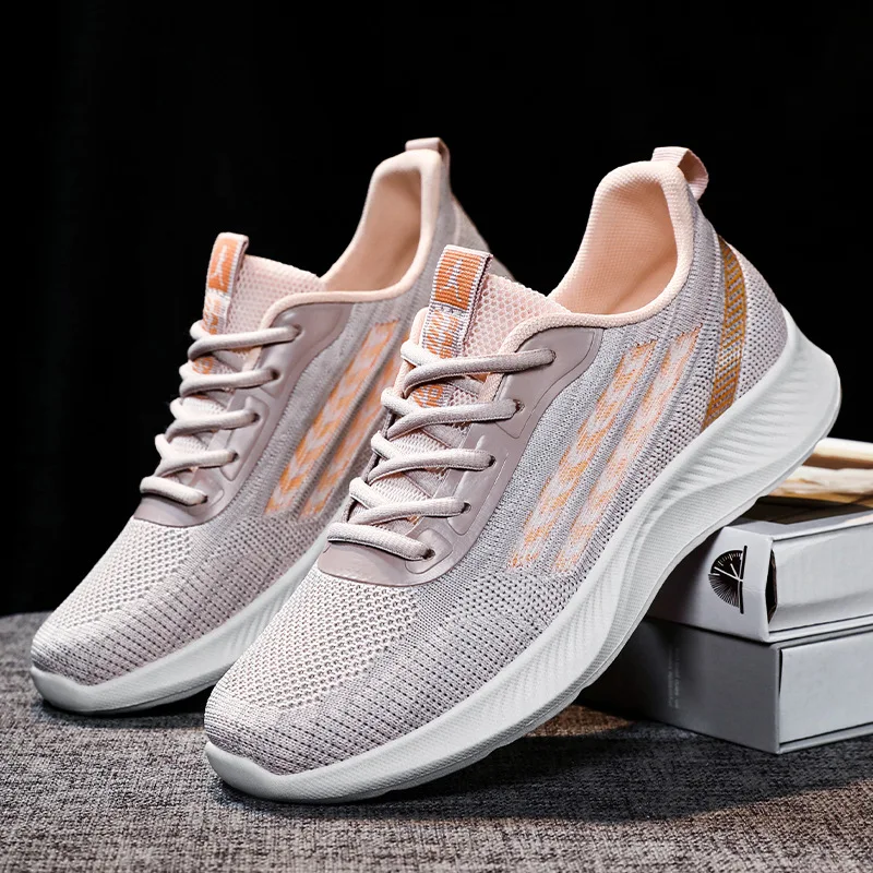 Zapatos Deportivos informales transpirables para mujer, zapatillas de tenis para correr, zapatos de plataforma de malla para estudiantes, novedad de primavera 2024