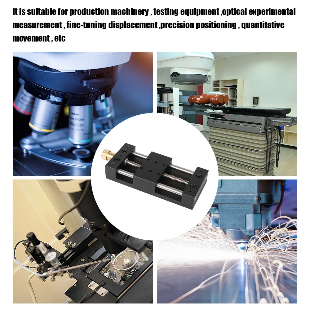 Platforma Stół przesuwny Oś X Ręczna stacja przemieszczania tłumienia 40x70mm Precyzyjny stół przesuwny Precyzyjne dostrajanie Etap liniowy