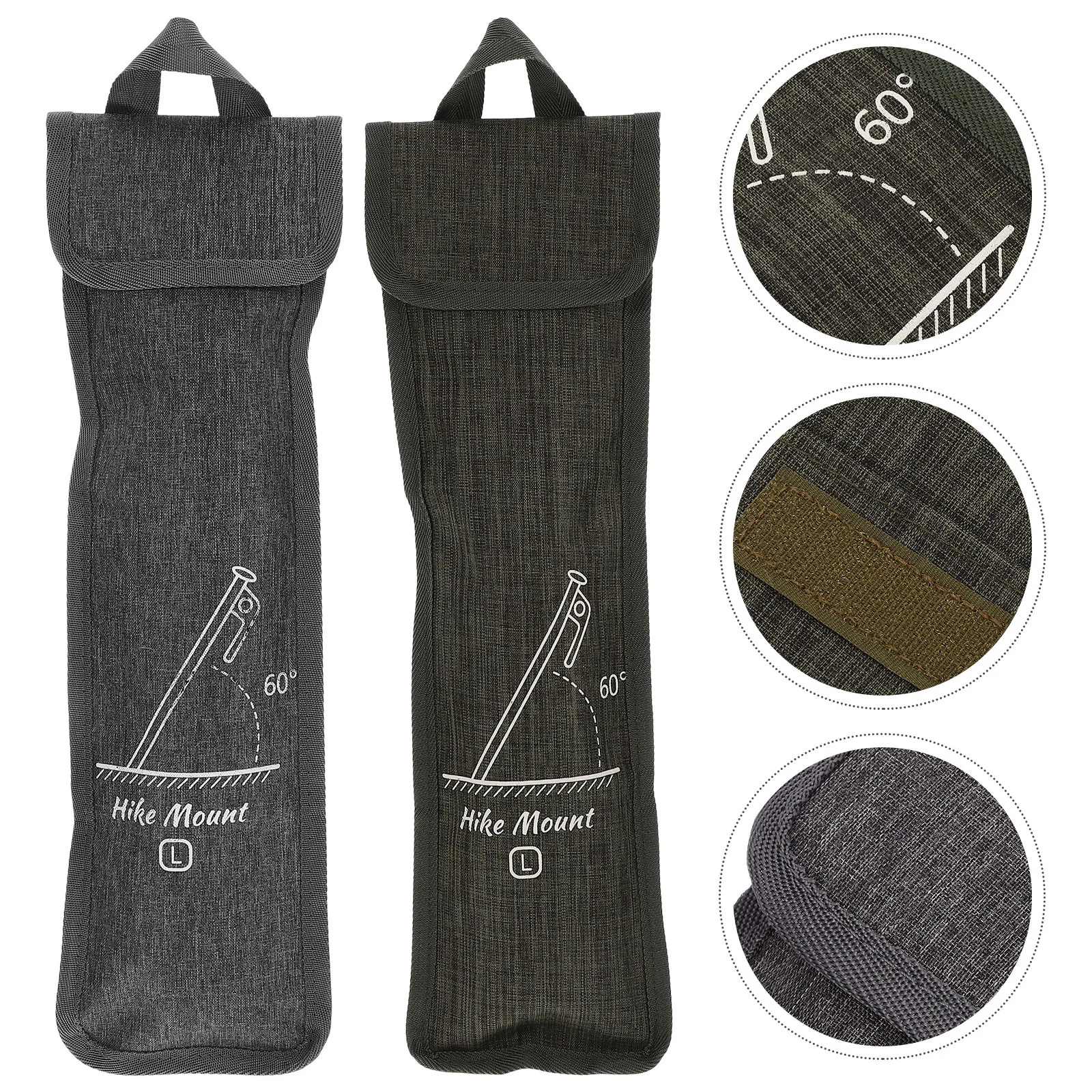 

2Pcs Tent Peg Bags Camping Storage Bags Portable Tent Stake Pouch Oxford Cloth Outdoor Tool Bag for Hiking Trips